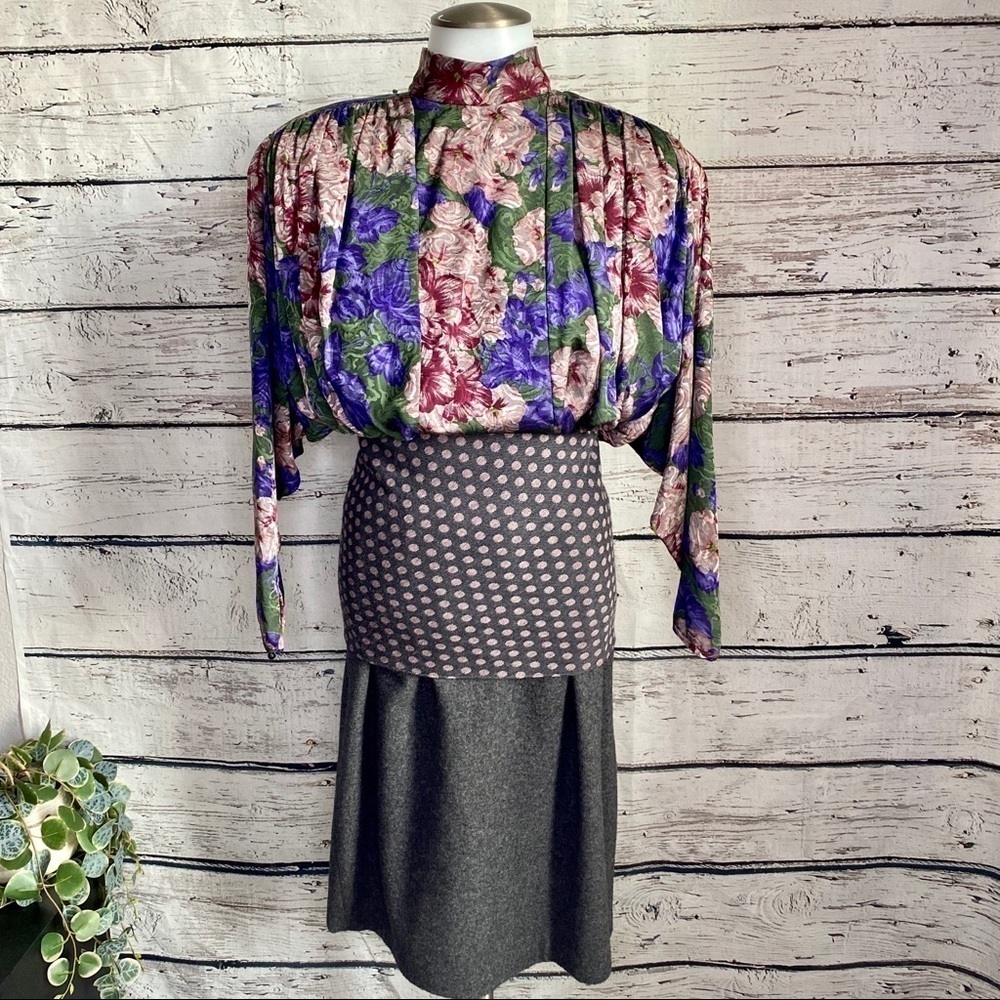 3 fabric vintage dress by Peggy Jennings